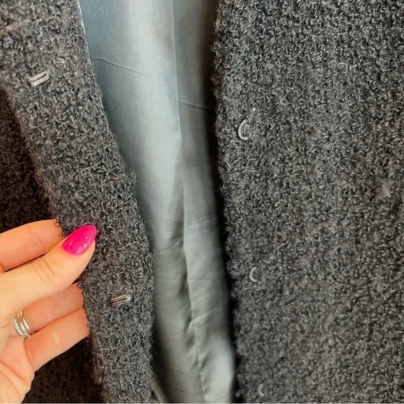 Eileen Fisher Women's Boucle Knit Jacket Blazer Hook Loop Black Wool Med - Picture 3 of 6